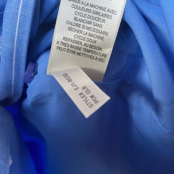 Eliza J. Dress Pinstripe Collared Button Down Shirt Dress Blue Womens Size 8 - Picture 3 of 8